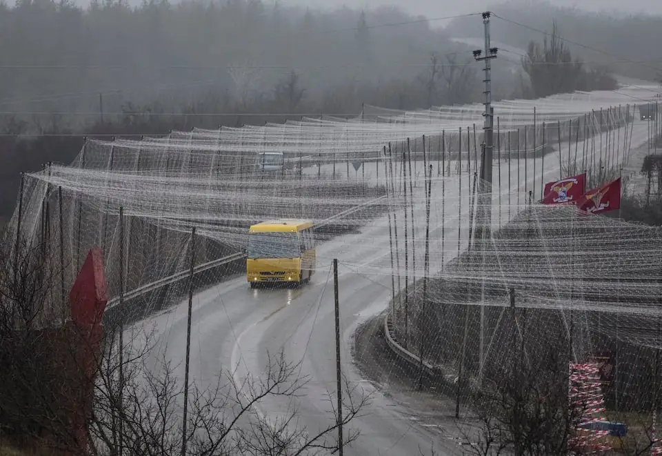 Aramid anti-drone net covering critical infrastructure